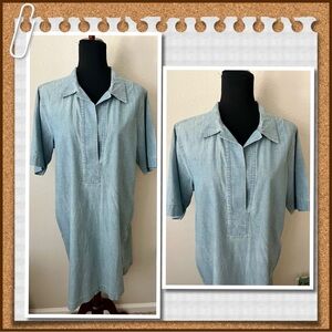 NWT RALPH LAUREN DENIM SHIRT DRESS SZ XL